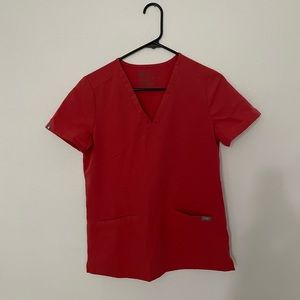 FIGS SCRUB TOP • XS • CLAY